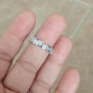 925 Sterling Silver CZ Infinity Ring